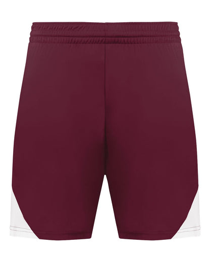 Augusta Sportswear Youth Step-Back Basketball Shorts 1737 #color_Maroon/ White