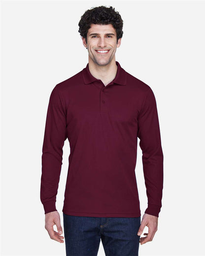 CORE365 Men's Pinnacle Performance Long Sleeve Piqué Polo 88192 #colormdl_Burgundy