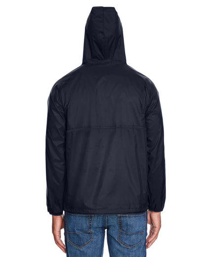 Harriton Unisex Packable Hooded Nylon Jacket M750 #colormdl_Navy