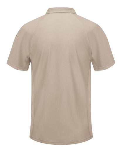 Red Kap Men's Performance Knit® Flex Series Active Polo SK92 #color_Tan