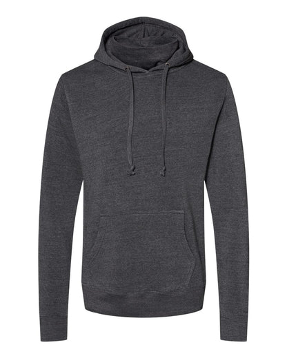 J. America Men's Gaiter Fleece Hooded Sweatshirt 8879 #color_Black Heather