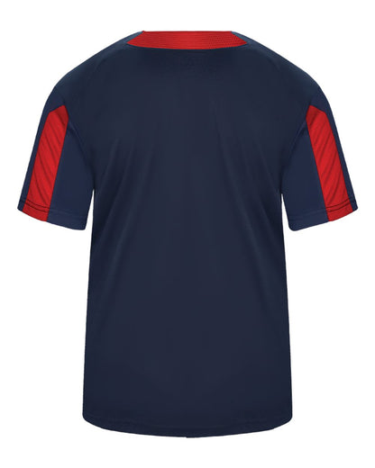 Alleson Athletic Men's Striker Placket 7976 #color_Navy/ Red