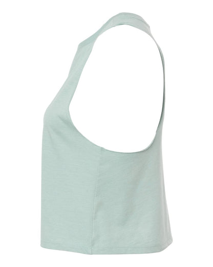 BELLA + CANVAS Women's Racerback Crop Tank 6682 #color_Heather Dusty Blue