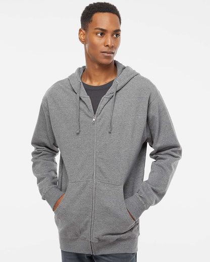 Independent Trading Co. Unisex Midweight Full-Zip Hooded Sweatshirt SS4500Z #colormdl_Gunmetal Heather