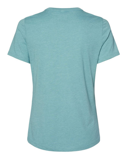 BELLA + CANVAS Women’s Relaxed Fit Heather CVC Tee 6400CVC #color_Heather Blue Lagoon