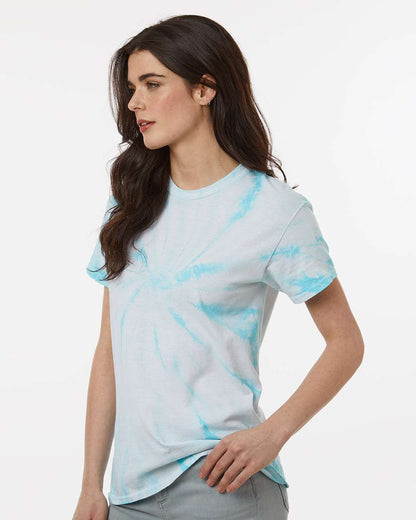 Dyenomite Cyclone Pinwheel Tie-Dyed T-Shirt 200CY #colormdl_Pale Turquoise