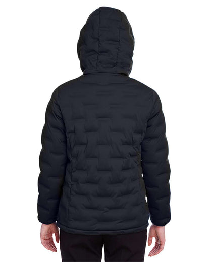 North End Women's Loft Puffer Jacket NE708W #colormdl_Black/ Carbon