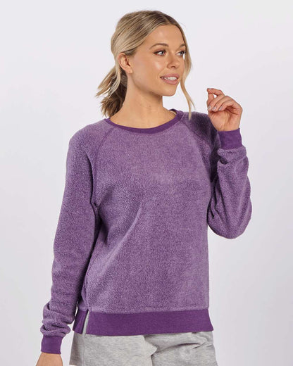 Boxercraft Women's Fleece Out Pullover K01 #colormdl_Purple