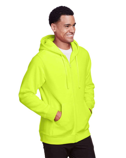 Team 365 Unisex Zone HydroSport™ Heavyweight Full-Zip Hooded Sweatshirt TT95 #colormdl_Safety Yellow