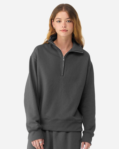 BELLA + CANVAS Unisex 10 oz Quarter-Zip Pullover Sweatshirt 4740 #colormdl_Asphalt