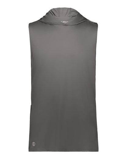 Holloway Unisex CoolCore® Sleeveless Hooded T-Shirt 222590 #color_Iron