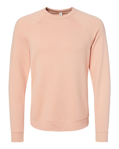 BELLA + CANVAS Sponge Fleece Raglan Crewneck Sweatshirt 3901 #color_Peach