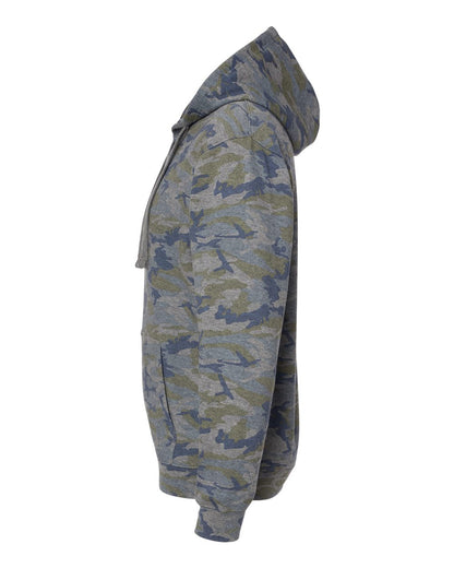 LAT Unisex Elevated Fleece Hoodie Sweatshirt 6926 #color_Vintage Camo