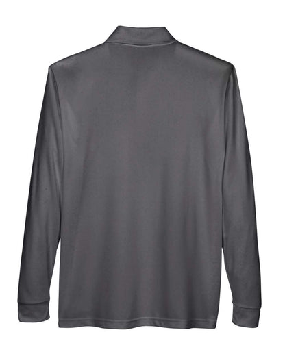 CORE365 Men's Pinnacle Performance Long Sleeve Piqué Polo with Pocket 88192P #color_Carbon