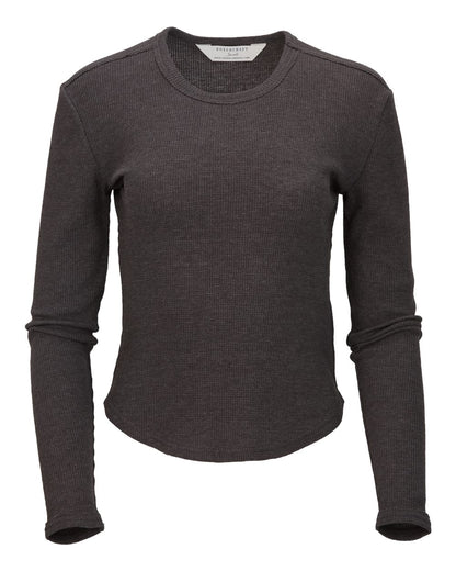 Boxercraft Women's Waffle Knit Baby Long Sleeve T-Shirt BW3103 #color_Charcoal Heather