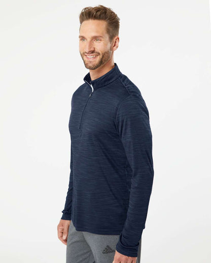 Adidas Lightweight Mélange Quarter-Zip Pullover A475 #colormdl_Collegiate Navy Melange