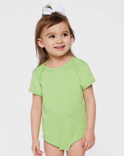 Rabbit Skins Infant Fine Jersey Bodysuit 4424 #colormdl_Key Lime
