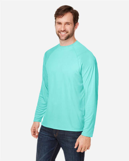 CORE365 Unisex Ultra UVP™ Marina Raglan Long Sleeve T-Shirt CE110 #colormdl_Sea Glass