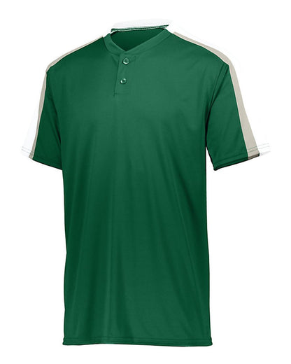 Augusta Sportswear Youth Power Plus Jersey 2.0 1558 #color_Dark Green/ White/ Silver Grey