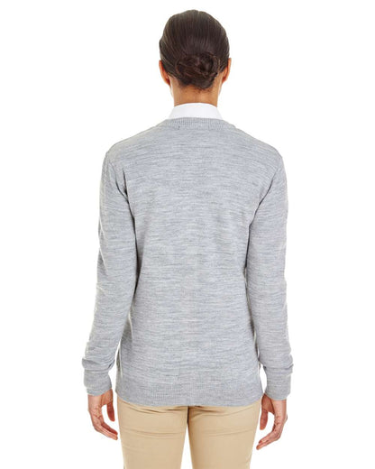 Harriton Women's Pilbloc V-Neck Button Cardigan Sweater M425W #colormdl_Grey Heather