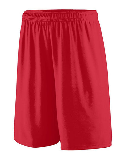 Augusta Sportswear Youth Training Shorts 1421 #color_Red