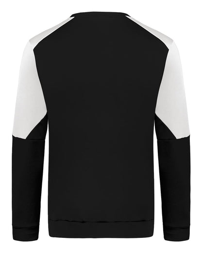 Holloway Men's Momentum Team Crewneck Sweatshirt 223525 #color_Black/ White