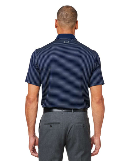 Under Armour Men's 3.0 Striped Perf Polo 1377376 #colormdl_Midnight Navy/ White