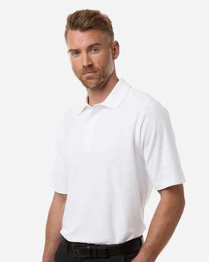Harriton Men's Tall Maverick CVC Pique Polo M105T #colormdl_White