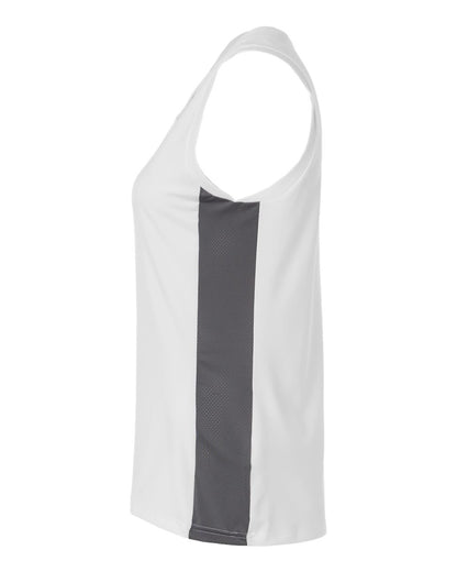 Adidas Women's Quickset V-Neck Sleeveless Jersey AT120 #color_White