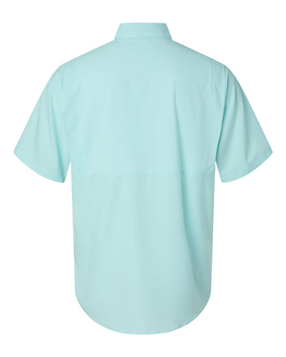 Paragon Men's Hatteras Performance Short Sleeve Fishing Shirt 700 #color_Aqua Blue