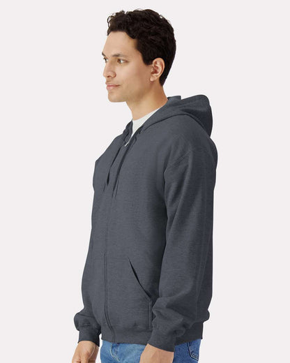 Gildan Unisex Softstyle® Full-Zip Hooded Sweatshirt SF600 #colormdl_Dark Heather