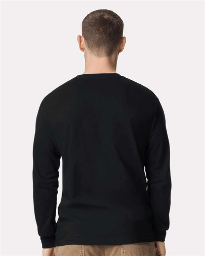 American Apparel Unisex Heavyweight Cotton Long Sleeve Tee 1304 #colormdl_Black
