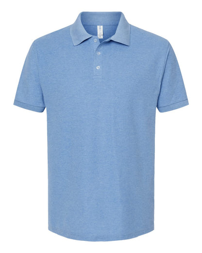 Tultex 50/50 Sport Pique Polo 400 #color_Heather Light Blue