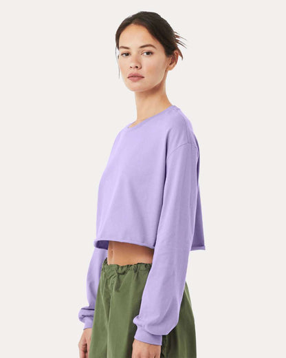 BELLA + CANVAS FWD Fashion Women's Crop Long Sleeve Tee 6501 #colormdl_Dark Lavender