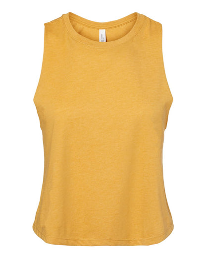 BELLA + CANVAS Women's Racerback Crop Tank 6682 #color_Heather Mustard