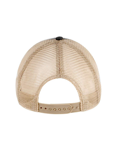 Authentic Pigment Pigment-Dyed Trucker Cap AP1924 #color_Black/ Khaki