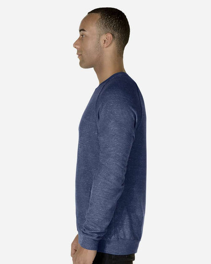 JERZEES Unisex Snow Heather French Terry Crewneck Sweatshirt 91MR #colormdl_Navy