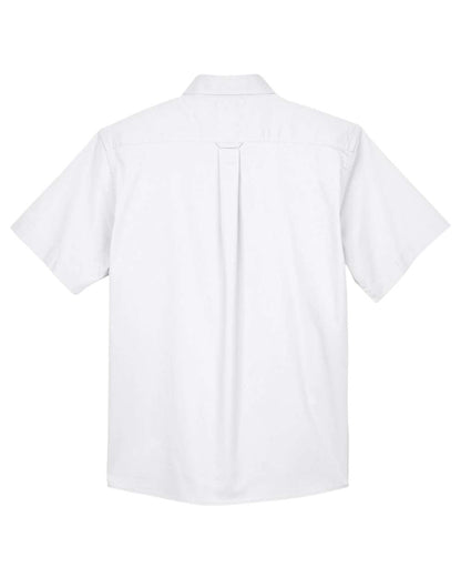 Harriton Men's Easy Blend™ Twill Dress Shirt with Stain-Release M500S #color_White