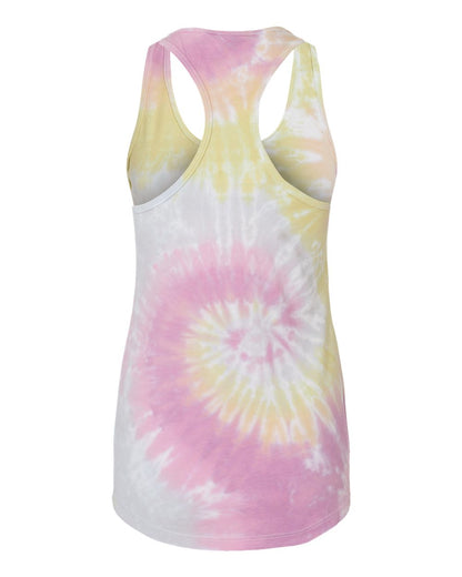 Colortone Women's Tie-Dyed Racerback Tank Top 3400 #color_Desert Rose