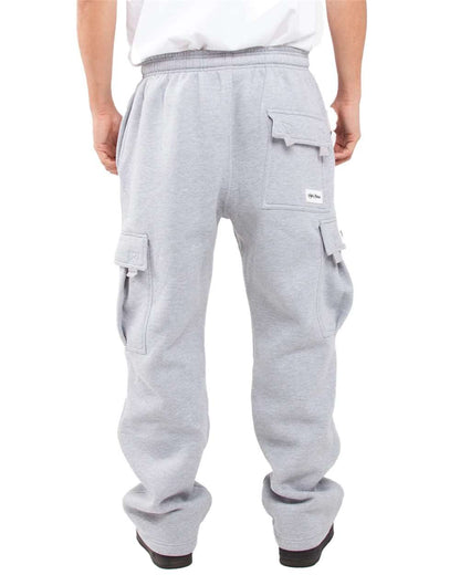 Shaka Wear Men's Fleece Cargo Pocket Sweatpants SHFCP #colormdl_Heather Grey