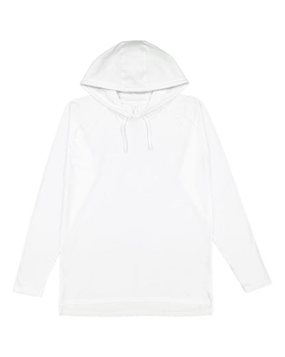 LAT Men's Fine Jersey Hooded Long Sleeve Raglan T-Shirt 6917 #color_White