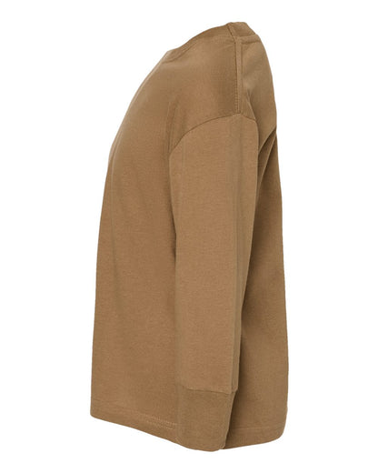 Rabbit Skins Toddler Fine Jersey Long Sleeve Tee 3302 #color_Coyote Brown