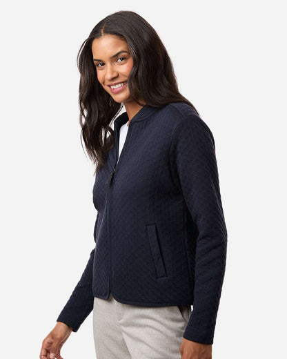 Devon & Jones Women's Berkeley Textured Full-Zip Jacket DG740W #colormdl_Navy