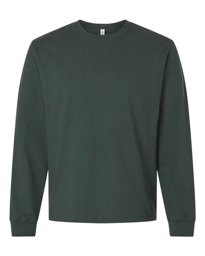 BELLA + CANVAS Unisex 7.5 oz Heavyweight Long Sleeve Tee 4651 #color_Hunter Green