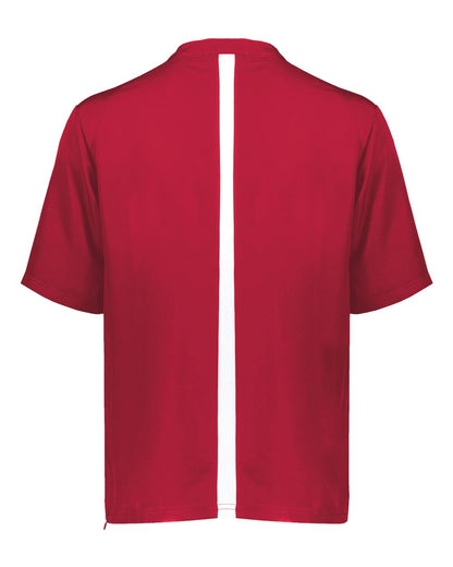 Holloway Men's Clubhouse Short Sleeve Quarter-Zip Pullover 229581 #color_Scarlet/ White