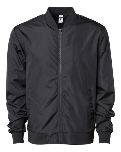 Independent Trading Co. Unisex Lightweight Bomber Jacket EXP52BMR #color_Black