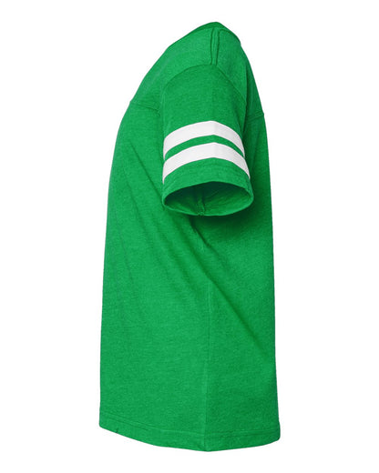 LAT Youth Football Fine Jersey Tee 6137 #color_Vintage Green/ White