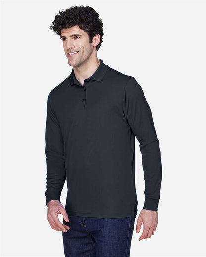 CORE365 Men's Pinnacle Performance Long Sleeve Piqué Polo 88192 #colormdl_Carbon
