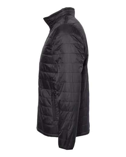 Independent Trading Co. Men's Puffer Jacket EXP100PFZ #color_Black