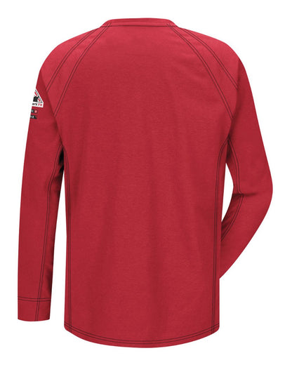 Bulwark Flame Resistant Long Sleeve Shirt - Tall Sizes QT32T #color_Red